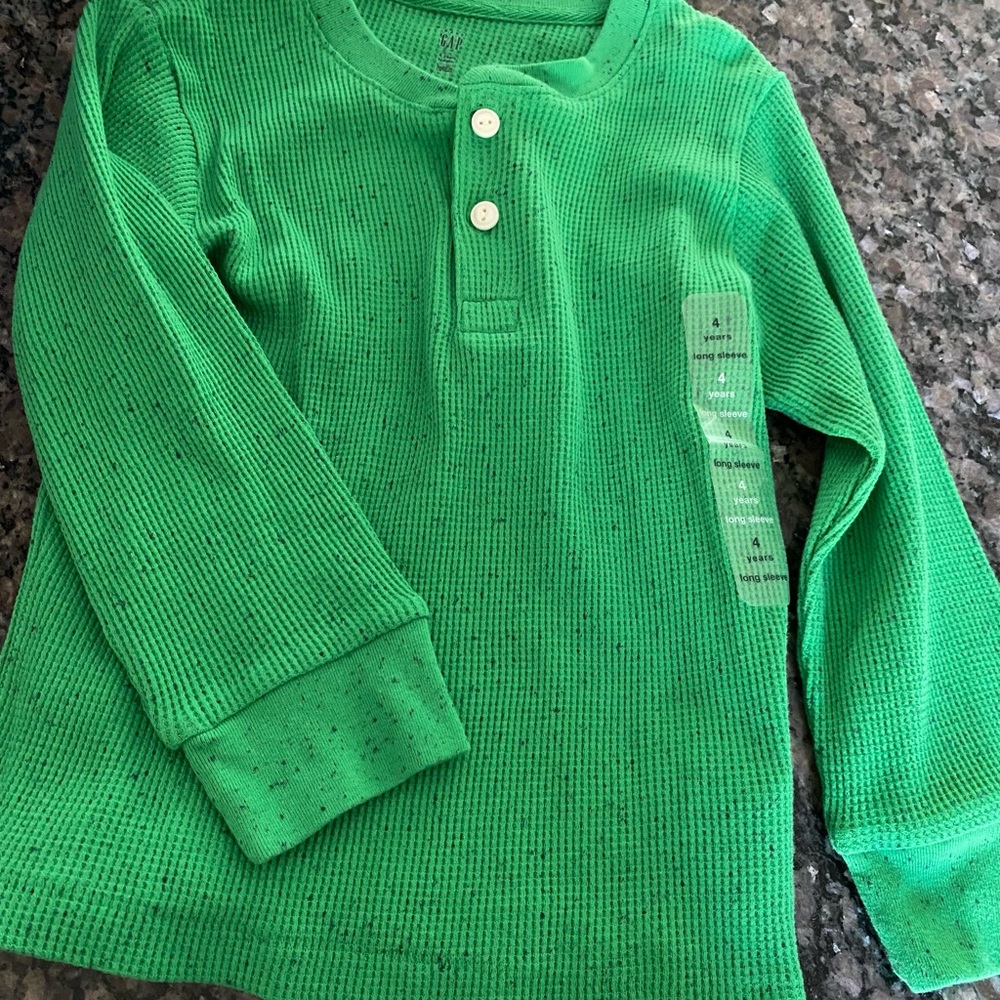 Green button shirt